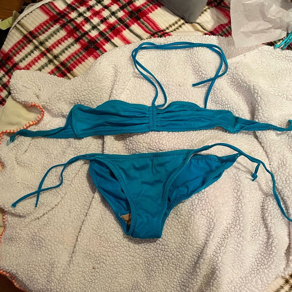 Vintage 90s Sirena Women’s Teal String Bikini